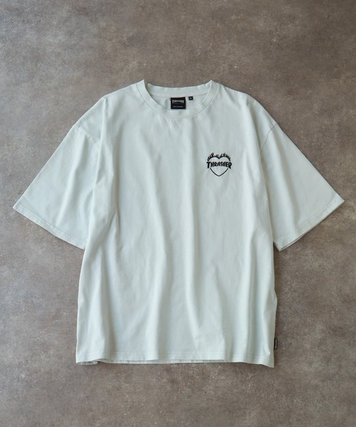 THRASHER（スラッシャー）の「【THRASHER/スラッシャー】オーバーサイズ ヴィンテージライク ピグメント加工  ハートロゴ 半袖Tシャツ（Tシャツ/カットソー・メンズ・ブルーグレー/チャコール/ブラウン/サックスブルー/ピンク・M/L/XL）」の6枚目の写真
