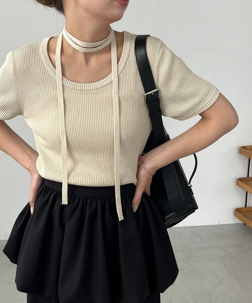 チョーカーSET Uネックニット