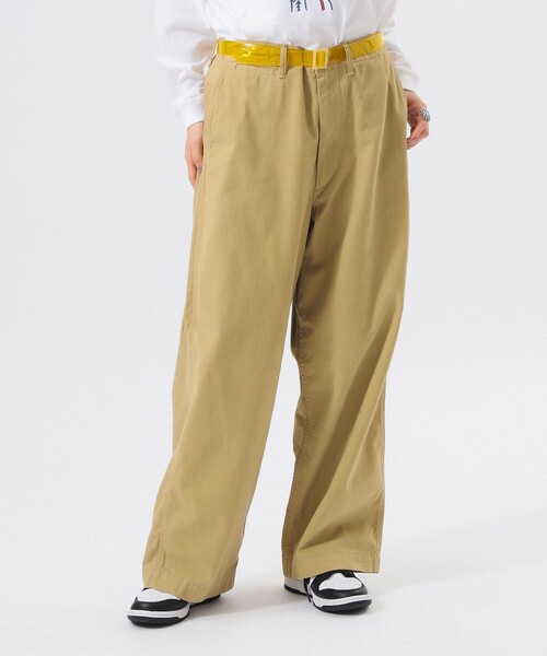 BEAMS BOY  ワイド チノパンツ  ベージュ  新品　完売品 BEAMS BOY（ビームスボーイ）の「ワイド チノパンツ（チノパンツ