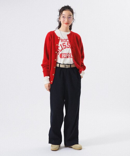 BEAMS BOY(ビームスボーイ)の「【2/5再値下げ】ワイド チノ パンツ(チノパンツ・レディース・ネイビー/ベージュ/ブラウン・0/2/1)」の4枚目の写真