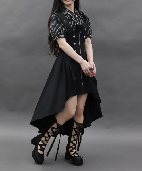 axes femme POETIQUE（アクシーズファムポエティック）の「ベストデザインミニワンピース（ワンピース・レディース・ブラック/ネイビー・MEDIUM）」の5枚目の写真