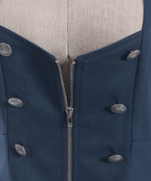 axes femme POETIQUE（アクシーズファムポエティック）の「ベストデザインミニワンピース（ワンピース・レディース・ブラック/ネイビー・MEDIUM）」の14枚目の写真