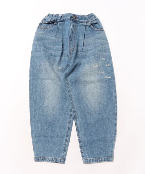 GROOVY COLORS（グルービーカラーズ）の「Uneven Denim HAMBURGER Pants（デニムパンツ・キッズ・ネイビー/ブルー・135/145）」の5枚目の写真