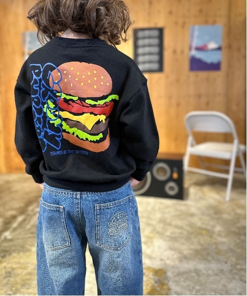 GROOVY COLORS（グルービーカラーズ）の「Uneven Denim HAMBURGER Pants（デニムパンツ・キッズ・ネイビー/ブルー・135/145）」の13枚目の写真