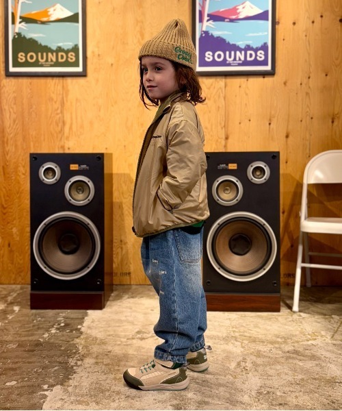 GROOVY COLORS（グルービーカラーズ）の「Uneven Denim HAMBURGER Pants（デニムパンツ・キッズ・ネイビー/ブルー・135/145）」の11枚目の写真