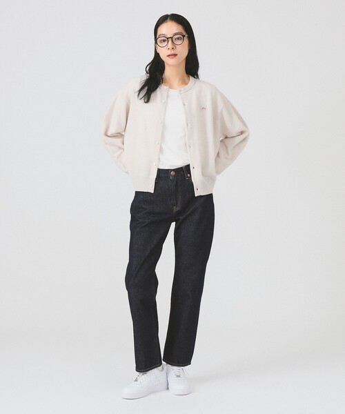 DANTON(ダントン)の「DANTON / LAMBS WOOL CREWNECK CARDIGAN(カーディガン/ボレロ・レディース・カーキ/オフホワイト/レッド/サックスブルー/ピンク・34)」の11枚目の写真