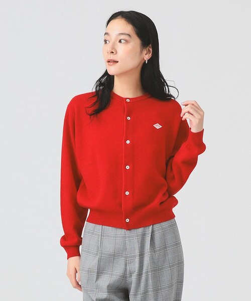 DANTON / LAMBS WOOL CREWNECK CARDIGAN（カーディガン/ボレロ