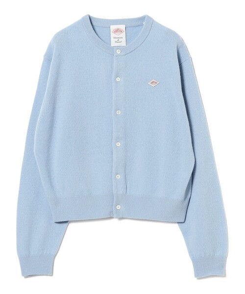 DANTON カーディガン　ウール　青　36 新品 カーディガン DANTON ダントン 36 ウール100 XL相当 ブルー