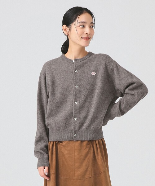 DANTON / LAMBS WOOL CREWNECK CARDIGAN（カーディガン/ボレロ