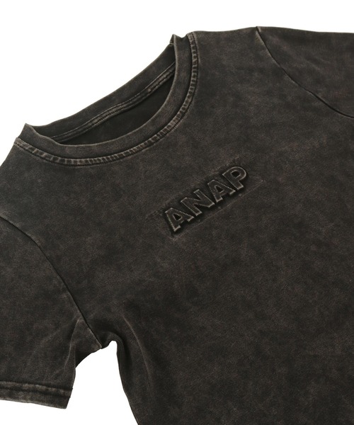 ANAP（アナップ）の「ANAP エンボスロゴＴシャツ（Tシャツ/カットソー・レディース・ブラック/ブルー/ピンク/ネイビー・FREE）」の17枚目の写真