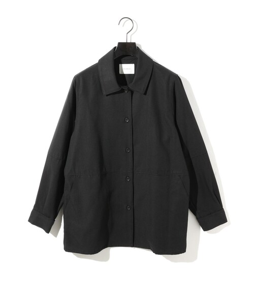 MIDIUMISOLID(ミディウミソリッド)の「MIDIUMISOLID for Ladies ダックロングシャツ(シャツ/ブラウス・レディース・ブラック/ベージュ・FREE)」の2枚目の写真