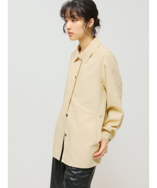 MIDIUMISOLID(ミディウミソリッド)の「MIDIUMISOLID for Ladies ダックロングシャツ(シャツ/ブラウス・レディース・ブラック/ベージュ・FREE)」の18枚目の写真