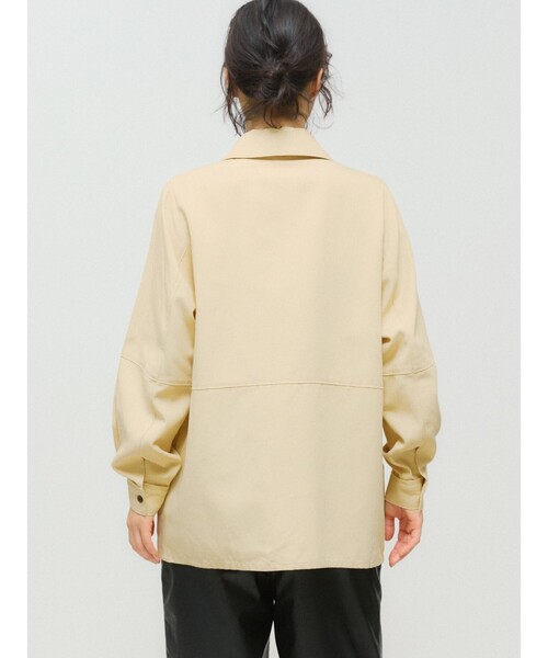 MIDIUMISOLID(ミディウミソリッド)の「MIDIUMISOLID for Ladies ダックロングシャツ(シャツ/ブラウス・レディース・ブラック/ベージュ・FREE)」の19枚目の写真