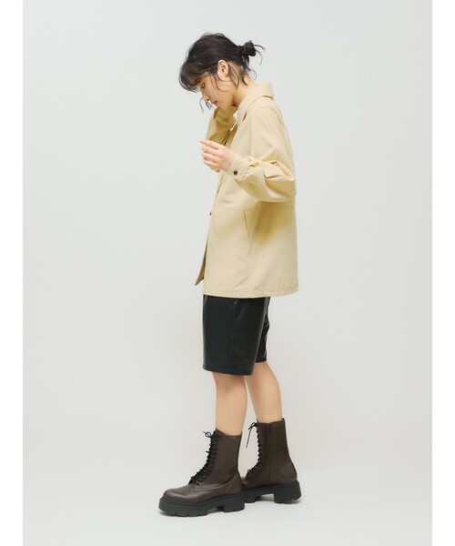 MIDIUMISOLID(ミディウミソリッド)の「MIDIUMISOLID for Ladies ダックロングシャツ(シャツ/ブラウス・レディース・ブラック/ベージュ・FREE)」の7枚目の写真