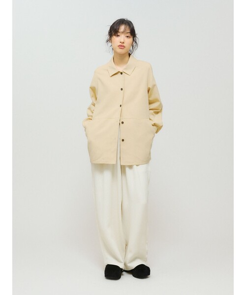 MIDIUMISOLID(ミディウミソリッド)の「MIDIUMISOLID for Ladies ダックロングシャツ(シャツ/ブラウス・レディース・ブラック/ベージュ・FREE)」の9枚目の写真