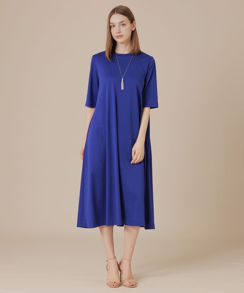 ♥極美品 MACKINTOSH LONDONのブルー花ワンピース MACKINTOSH LONDON(マッキントッシュロンドン) 【BIBURY FLOWER
