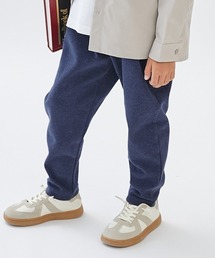 【涼感】アルベロベロ♥️ぶたさんワッペン　ネイビー系チェック　 サルエルパンツ 涼感】アルベロベロ♥️ぶたさんワッペン ネイビー系チェック