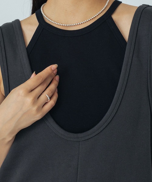 ROSE BUD（ローズバッド）の「SET OVERALLS（サロペット/オーバーオール・レディース・ブラウン/チャコールグレー・S/M）」の6枚目の写真