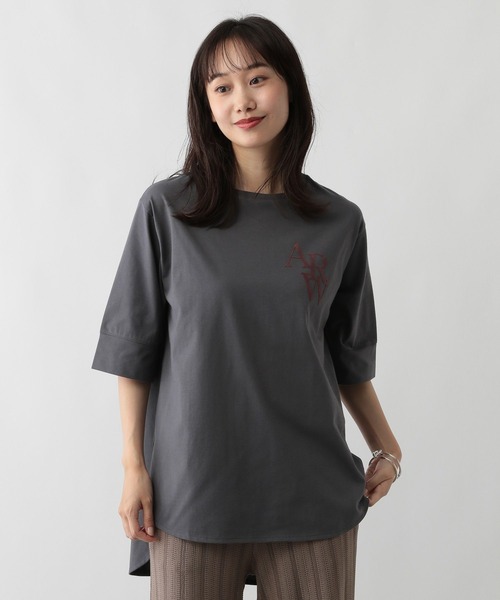 FOUND GOOD(ファウンドグッド)の「フロッキーロゴPTチュニック(チュニック・レディース・グレー系8/ホワイト系5/ブラウン系5・L/M/S)」の3枚目の写真