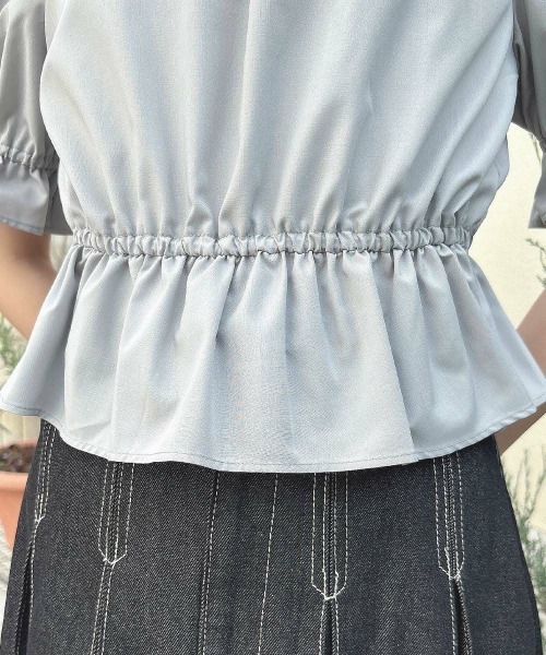 F i.n.t（フィント）の「コットンレース使いはしごリボンブラウス（シャツ/ブラウス・レディース・オフホワイト/ブルーグレー/ブラック・FREE）」の17枚目の写真
