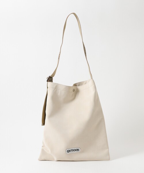 OUTDOOR PRODUCTS(アウトドアプロダクツ)の「【OUTDOOR PRODUCTS / アウトドアプロダクツ】Jacquard Tapelogo Tote/テープロゴ縦型トート/ユニセックス(ショルダーバッグ・メンズ・ブラック/ブラウン/グレー/アイボリー/キャメル・フリー)」の13枚目の写真