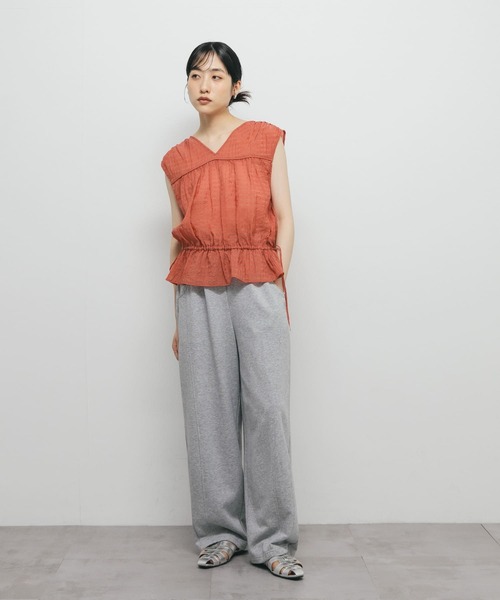 KBF(ケイビーエフ)の「2WAYノースリーブブラウス(シャツ/ブラウス・レディース・ネイビー/オレンジ/アイボリー・ONE)」の7枚目の写真