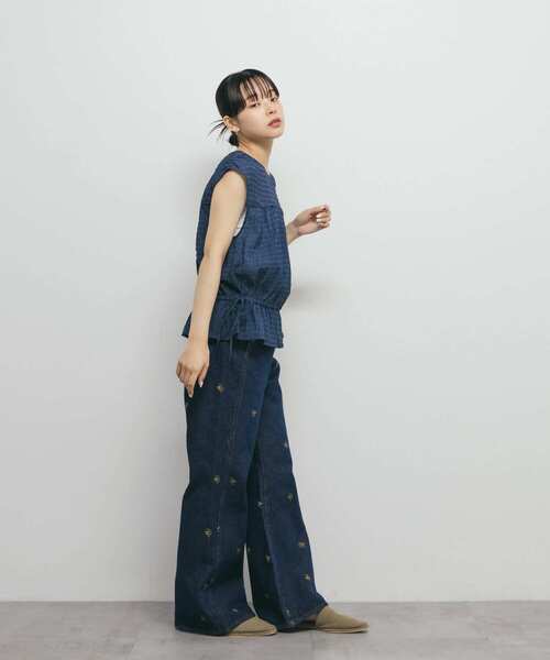 KBF(ケイビーエフ)の「2WAYノースリーブブラウス(シャツ/ブラウス・レディース・ネイビー/オレンジ/アイボリー・ONE)」の12枚目の写真