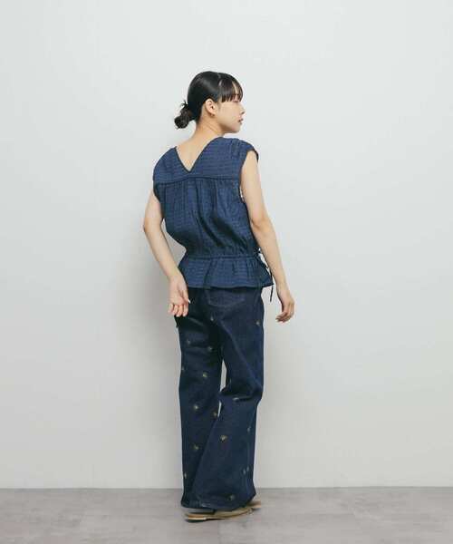 KBF(ケイビーエフ)の「2WAYノースリーブブラウス(シャツ/ブラウス・レディース・ネイビー/オレンジ/アイボリー・ONE)」の13枚目の写真