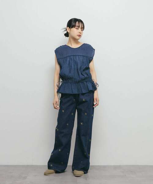 KBF(ケイビーエフ)の「2WAYノースリーブブラウス(シャツ/ブラウス・レディース・ネイビー/オレンジ/アイボリー・ONE)」の14枚目の写真