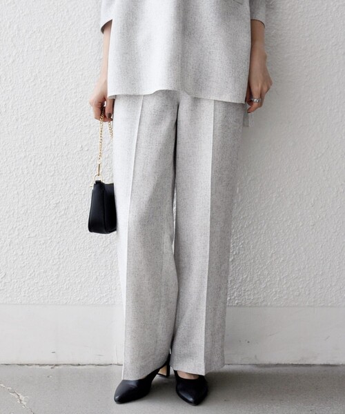 SHIPS any（シップス エニィ）の「SHIPS any:〈洗濯機可能〉ツイード ライク マリン パンツ［NAVY BLUE］（その他パンツ・レディース・ライトグレー/ネイビー・ONE SIZE）」の9枚目の写真