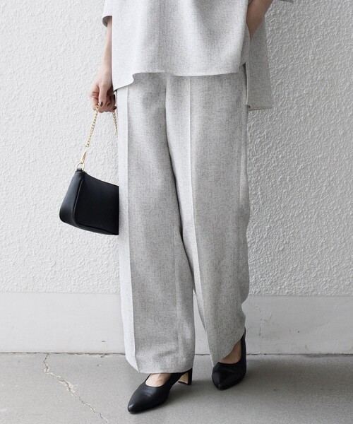 SHIPS any（シップス エニィ）の「SHIPS any:〈洗濯機可能〉ツイード ライク マリン パンツ［NAVY BLUE］（その他パンツ・レディース・ライトグレー/ネイビー・ONE SIZE）」の10枚目の写真