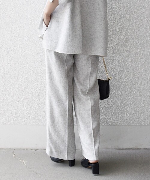 SHIPS any（シップス エニィ）の「SHIPS any:〈洗濯機可能〉ツイード ライク マリン パンツ［NAVY BLUE］（その他パンツ・レディース・ライトグレー/ネイビー・ONE SIZE）」の12枚目の写真