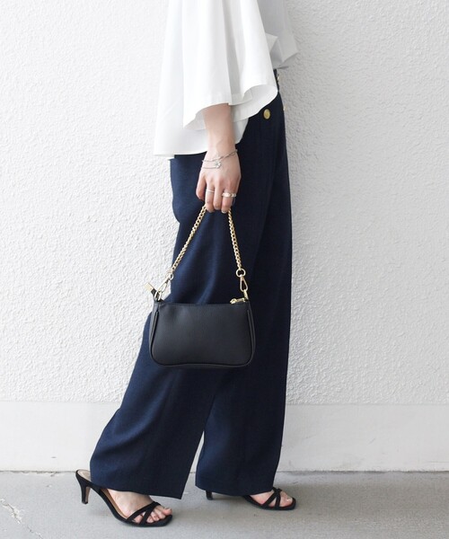 SHIPS any（シップス エニィ）の「SHIPS any:〈洗濯機可能〉ツイード ライク マリン パンツ［NAVY BLUE］（その他パンツ・レディース・ライトグレー/ネイビー・ONE SIZE）」の21枚目の写真