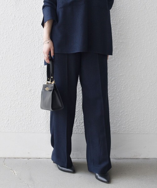 シップス エニィ（SHIPS any）/SHIPS any:〈洗濯機可能〉ツイード ライク マリン パンツ［NAVY BLUE］ セール】SHIPS any:〈洗濯機可能〉ツイード ライク マリン パンツ