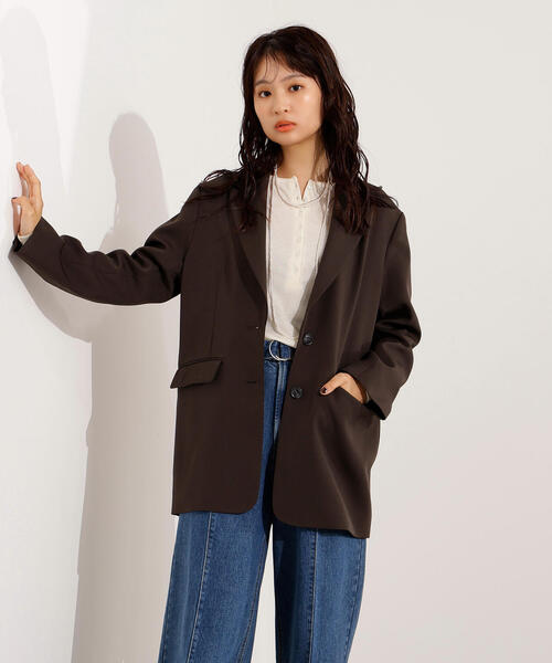 セール】シングルブレストオーバージャケット（テーラードジャケット