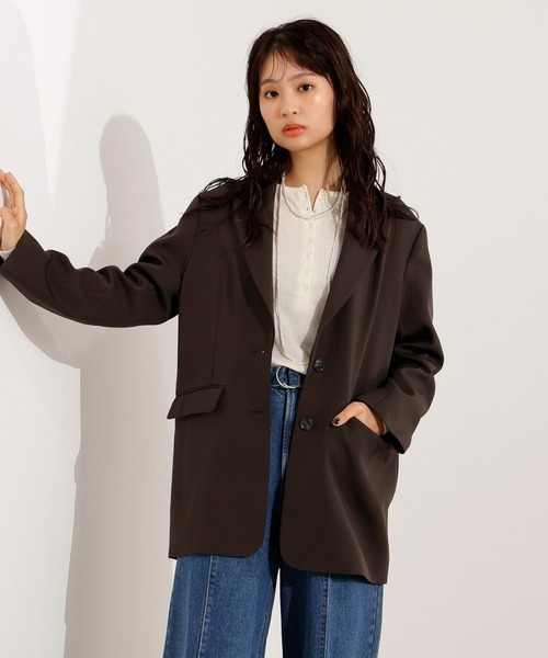 セール】シングルブレストオーバージャケット（テーラードジャケット