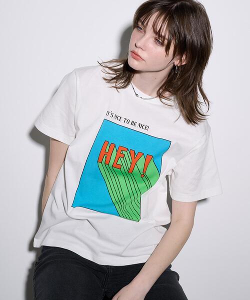 OPAQUE.CLIP(オペークドットクリップ)の「【Pontre Studio/ポンレストゥディオ】別注グラフィックTシャツ(Tシャツ/カットソー・レディース・ホワイト系1/ホワイト・40/38)」の3枚目の写真