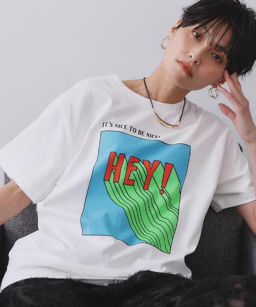 OPAQUE.CLIP(オペークドットクリップ)の「【Pontre Studio/ポンレストゥディオ】別注グラフィックTシャツ(Tシャツ/カットソー・レディース・ホワイト系1/ホワイト・40/38)」の6枚目の写真