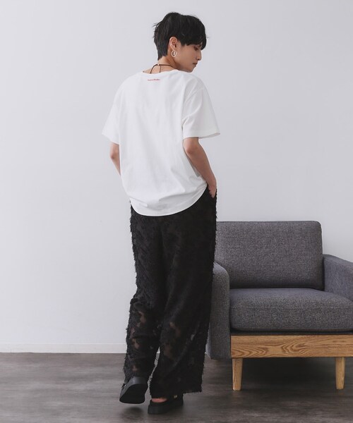 OPAQUE.CLIP(オペークドットクリップ)の「【Pontre Studio/ポンレストゥディオ】別注グラフィックTシャツ(Tシャツ/カットソー・レディース・ホワイト系1/ホワイト・40/38)」の9枚目の写真