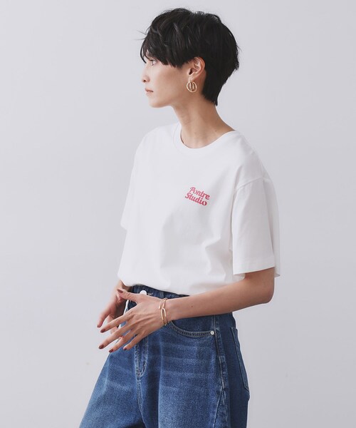 OPAQUE.CLIP(オペークドットクリップ)の「【Pontre Studio/ポンレストゥディオ】別注グラフィックTシャツ(Tシャツ/カットソー・レディース・ホワイト系1/ホワイト・40/38)」の12枚目の写真