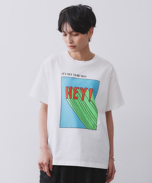 OPAQUE.CLIP(オペークドットクリップ)の「【Pontre Studio/ポンレストゥディオ】別注グラフィックTシャツ(Tシャツ/カットソー・レディース・ホワイト系1/ホワイト・40/38)」の16枚目の写真
