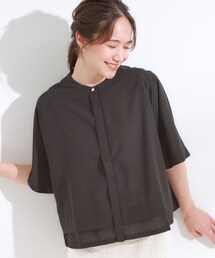 DRESKIP（ドレスキップ）の「【洗濯後しわになりにくい/UV/吸水速乾】大人きれいな バンドカラーシャツ（シャツ/ブラウス）」