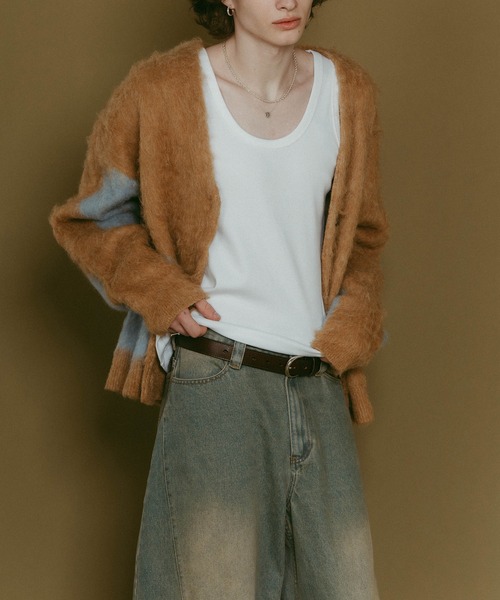 トップス Knuth Marf accent mohair cardigan accent mohair cardigan(unisex)/beigepink | KNUTH MARF