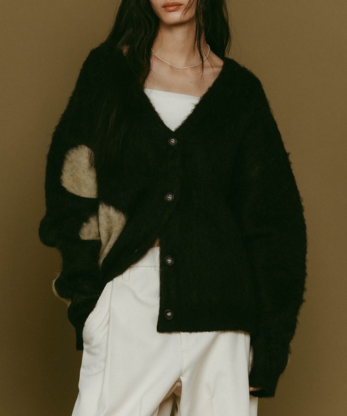 Knuth Marf】accent mohair cardigan（カーディガン/ボレロ