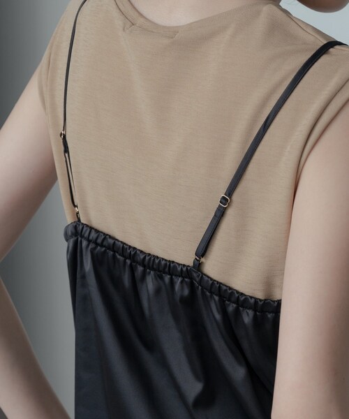 GALLEST（ギャレスト）の「キャミセットカットソー（Tシャツ/カットソー・レディース・ブラック/ベージュ・38）」の6枚目の写真
