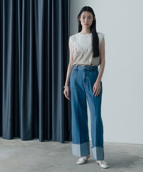 GALLEST（ギャレスト）の「キャミセットカットソー（Tシャツ/カットソー・レディース・ブラック/ベージュ・38）」の9枚目の写真