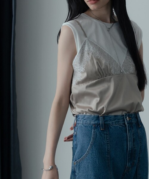 GALLEST（ギャレスト）の「キャミセットカットソー（Tシャツ/カットソー・レディース・ブラック/ベージュ・38）」の13枚目の写真