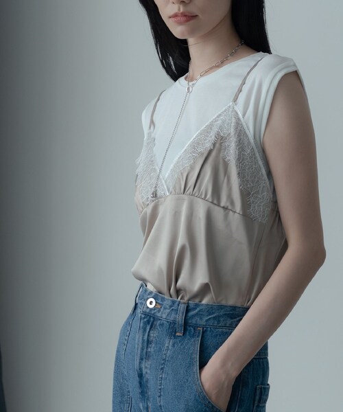 GALLEST（ギャレスト）の「キャミセットカットソー（Tシャツ/カットソー・レディース・ブラック/ベージュ・38）」の15枚目の写真