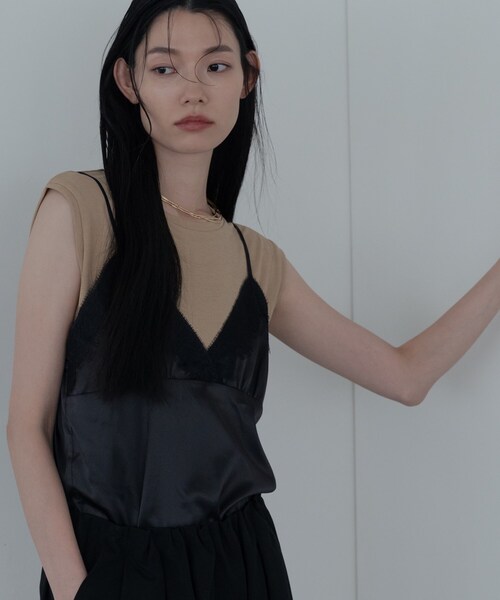 GALLEST（ギャレスト）の「キャミセットカットソー（Tシャツ/カットソー・レディース・ブラック/ベージュ・38）」の22枚目の写真