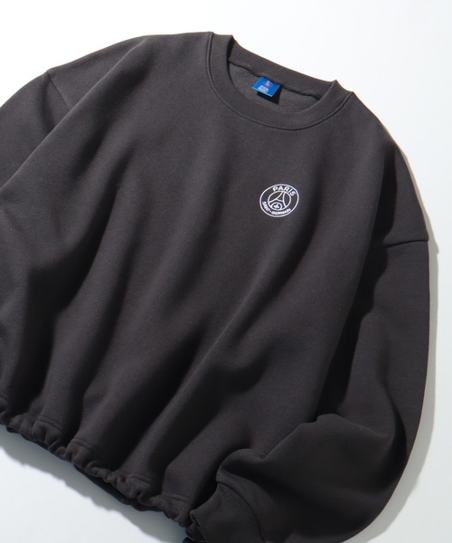 ELAINE HERSBY デンマーク製 バックオープン 裏起毛スウェット 黒 トップス スウェット プルオーバー ハート 刺繍 裏起毛【lstpaw24-666